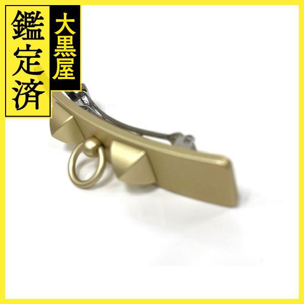 HERMES エルメス カプリス バレッタ ゴールド HERMES（エルメス） カプリスPM バレッタ いぶしゴールド アルミニウム