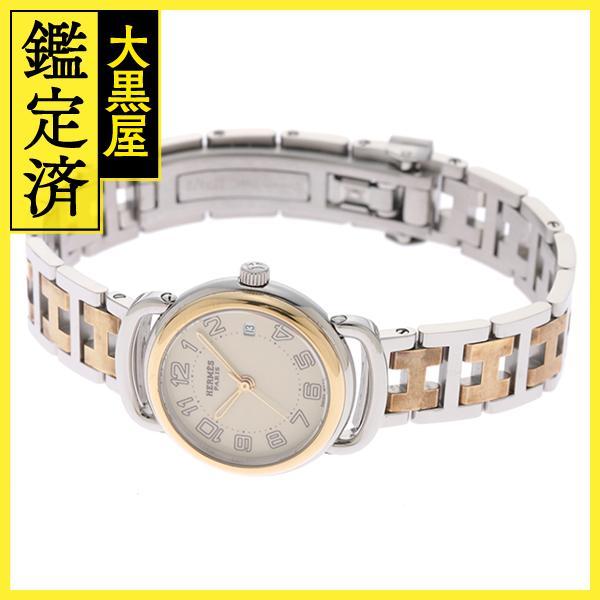 HERMES エルメス プルマン PU2.220 クオーツ GP/SS レディース 