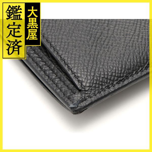 HERMES（エルメス） ベアンコンパクト 二つ折り財布 エプソン ブラック