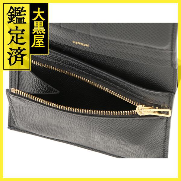 HERMES（エルメス） ベアンコンパクト 二つ折り財布 エプソン ブラック