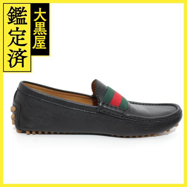 GUCCI　グッチ　ドライビングシューズ　靴　メンズ7ハーフ　ブラック　レザー　304763　（2148103609978）【200】｜daikokuya78｜03