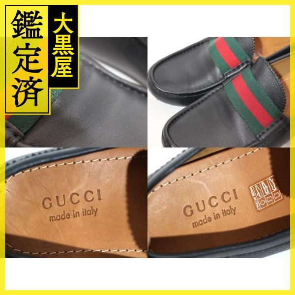 GUCCI　グッチ　ドライビングシューズ　靴　メンズ7ハーフ　ブラック　レザー　304763　（2148103609978）【200】｜daikokuya78｜09