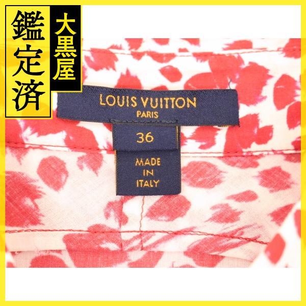 LOUIS VUITTON　ルイヴィトン　衣類　半袖シャツ　レディース36　レッド／ホワイト　コットン　2147100481754　【200】｜daikokuya78｜09