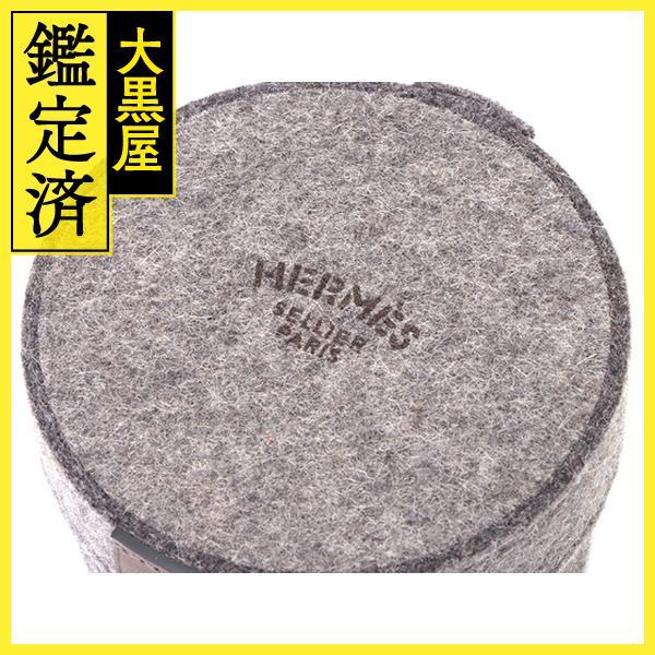 HERMES エルメス シュガーボックス グレー フエルト 小物入れ