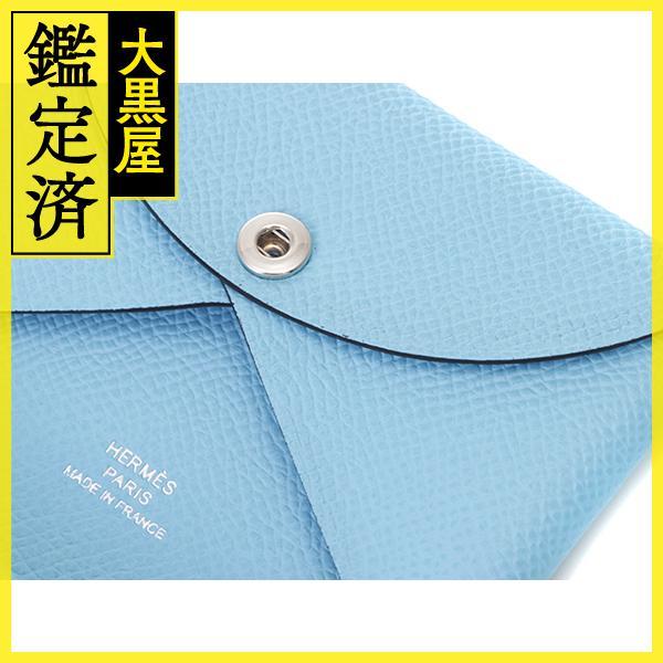 HERMES（エルメス） カルヴィデュオ コインケース エプソン セレスト 