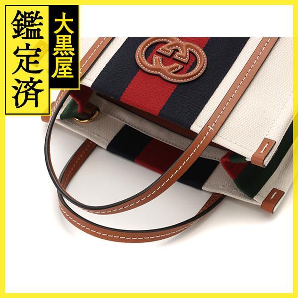 GUCCI（グッチ） インターロッキングG ミニトートバッグ アイボリー
