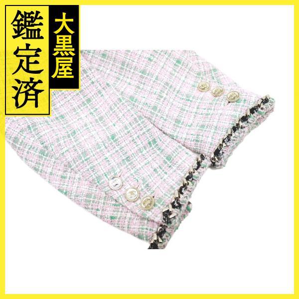 CHANEL シャネル ジャケット レディース34 ピンク／グリーン ツイード