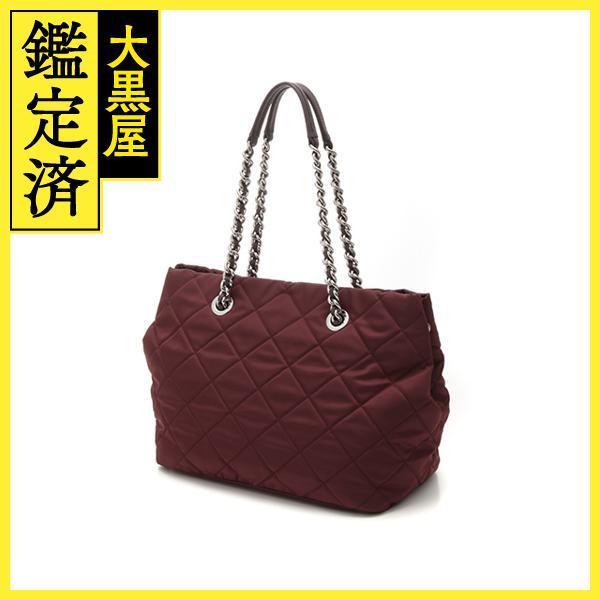 PRADA（プラダ） 2wayチェーンショルダートート ボルドー ナイロン