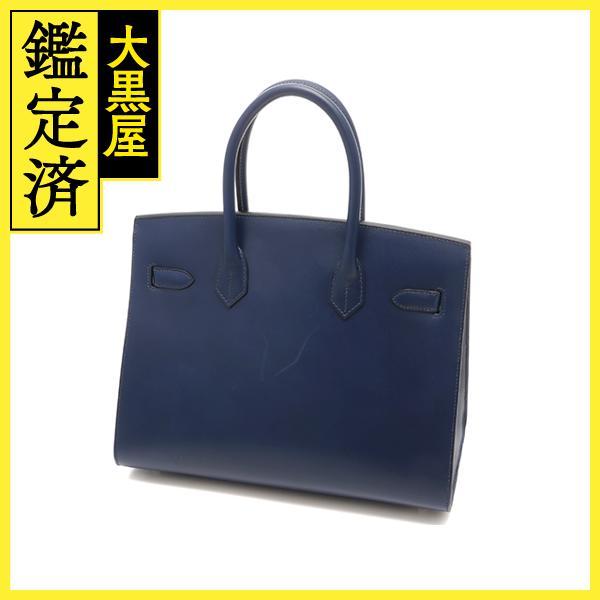 ハート型　ネイビー ブラック　エルメス　美品 HERMES（エルメス） バーキンセリエ30 ブルーサフィール/SV U刻印（約