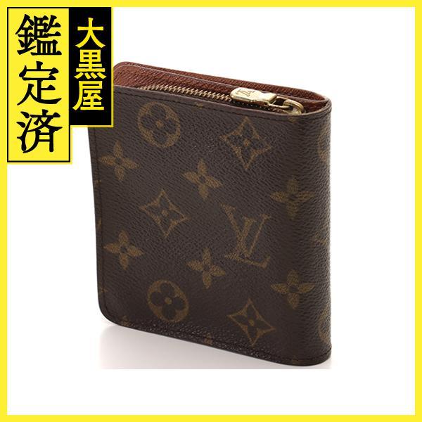 LOUIS VUITTON ルイヴィトン 二つ折り財布 コンパクト・ジップ モノグラム M61667【473】｜daikokuya78｜02