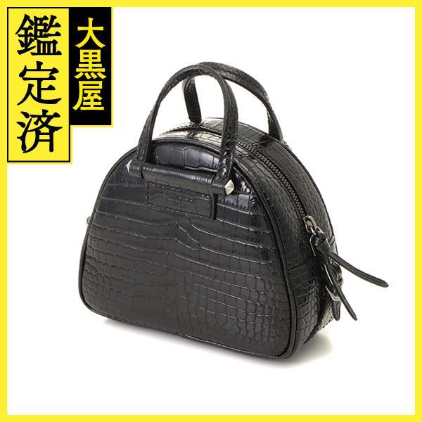 JIMMY CHOO ジミーチュウ　ヴァレンヌ　ボーリング　バッグ　ブラック　レザー　ストラップあり【437】2143500274125｜daikokuya78｜02