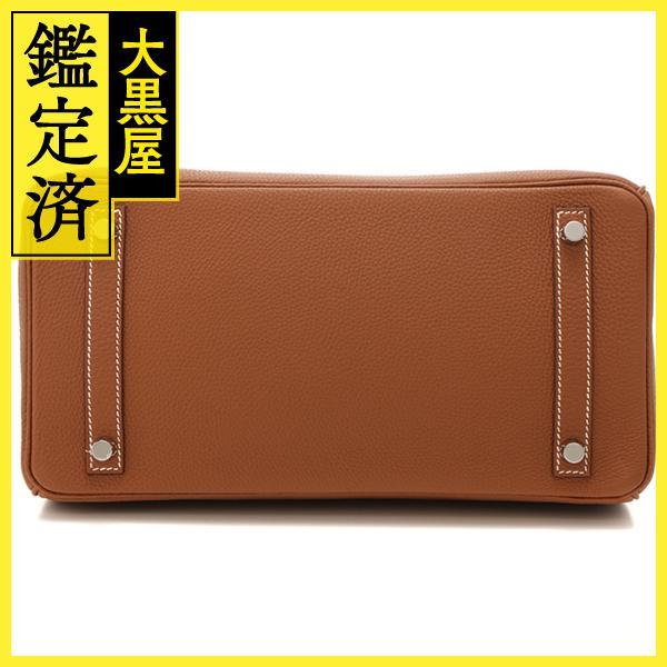 HERMES エルメス ハンドバッグ バーキン30 ゴールド トゴ シルバー金具 U刻印 2143300212334【430】｜daikokuya78｜03