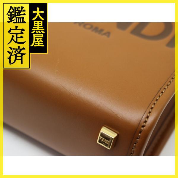 FENDI フェンディ サンシャイン ショッパー ミニ ブラウン レザー 8BS051 定価￥238,700- 2148103634123【200】｜daikokuya78｜08