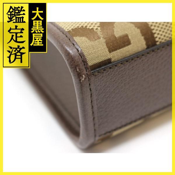 GUCCI（グッチ） ジャンボGG ミニ トートバッグ ベージュ キャンバス