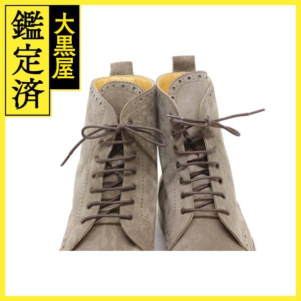 HERMES（エルメス） 靴 ブーツ メンズ41ハーフ グレー スエード 