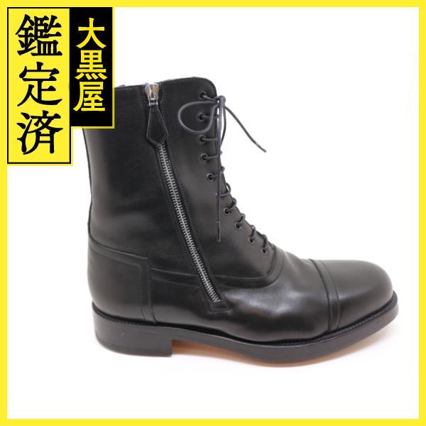 HERMES エルメス 靴 ショートブーツ メンズ42(約26.5cm) ブラック 