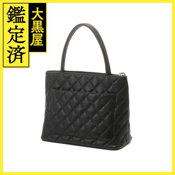 CHANEL シャネル 復刻トート ブラック シルバー金具 キャビアスキン A01804 621471005120901*****【432】｜daikokuya78｜02