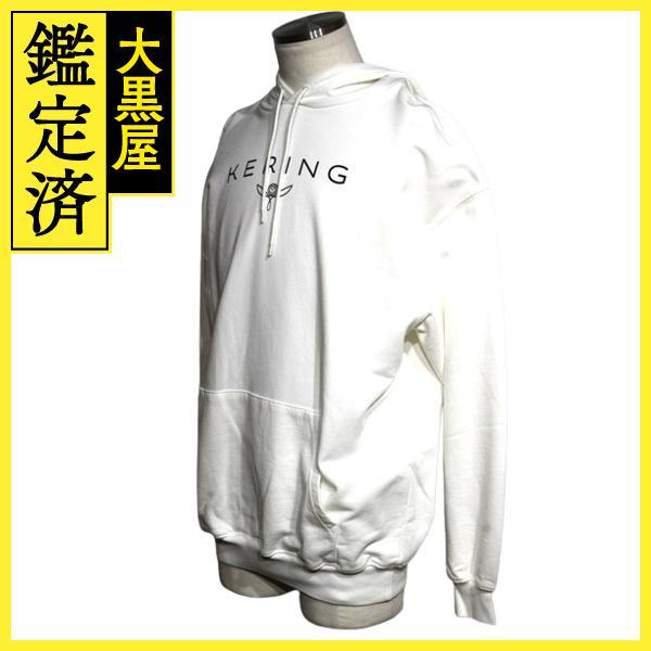 【けん】BALENCIAGA ホワイト パーカー BALENCIAGA（バレンシアガ） パーカー KEIRINGプリント メンズS