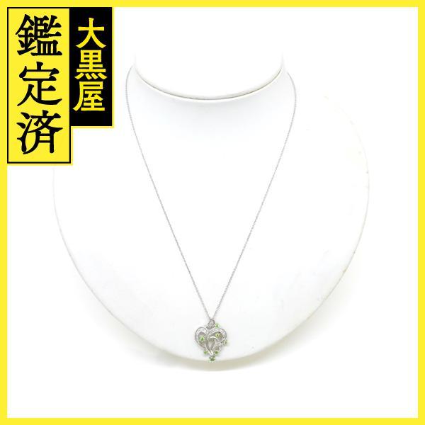JEWELRY デマントイドガーネット ネックレス ダイヤモンド K18WG 