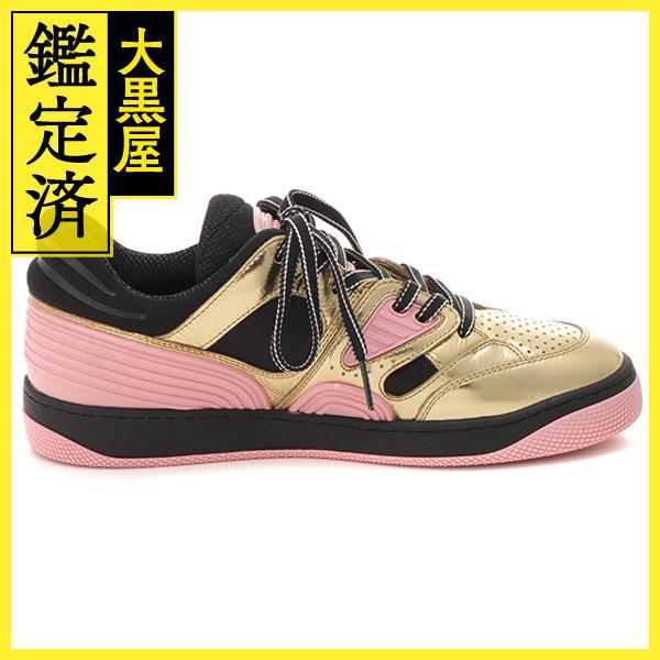 GUCCI GUCCI グッチ BASKET LOWスニーカー レディース38 ピンク 