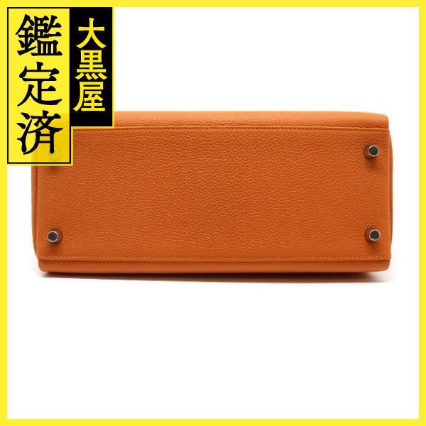 HERMES エルメス ケリー28 ショルダーバッグ オレンジミニアン SV 