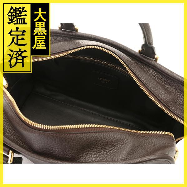 LOEWE（ロエベ） アマソナ28 ダークブラウン レザー ハンドバッグ