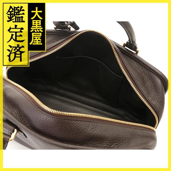LOEWE（ロエベ） アマソナ28 ダークブラウン レザー ハンドバッグ