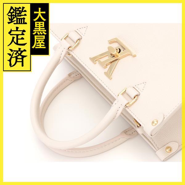 ルイヴィトン【LOUIS VUITTON】 M23637 ロック＆ゴー クオーツ グレインカーフスキン LVロゴ ツイストロック 2WAYショルダー トート ハンドバッグ LV LOCKME LOCK GO【ABランク】【中古】 LOUIS VUITTON - ルイヴィトン【LOUIS VUITTON】 M23637 ロック＆ゴー