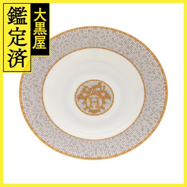 HERMES エルメス スーププレート モザイク24 ゴールド 2枚セット  