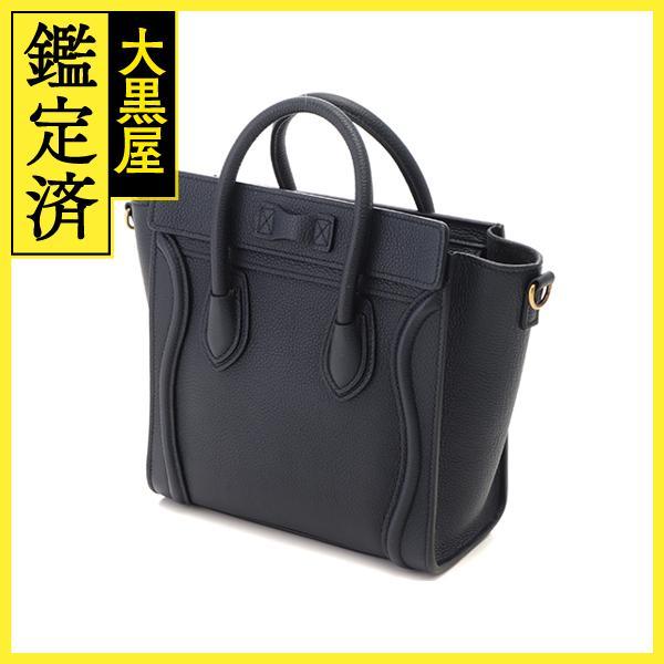 CELINE（セリーヌ） ラゲージ ナノ ネイビー レザー 189243 2WAY 
