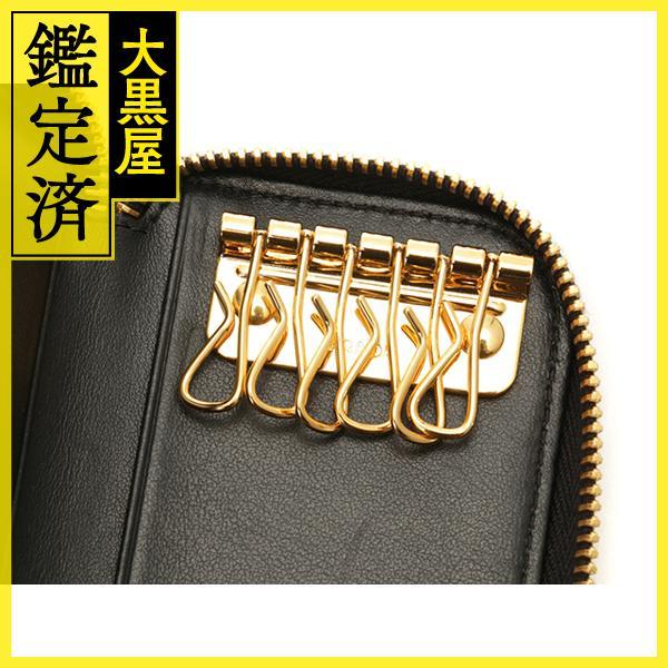 【送料込】PRADA 6連キーケース ブラック PRADA（プラダ） 6連キーケース ラウンドファスナー NERO 黒 レザー