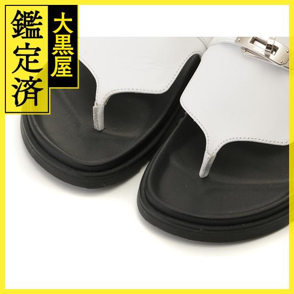 HERMESサンダル36 エルメス ラバー サンダル 36 レディース ブラック アロハ