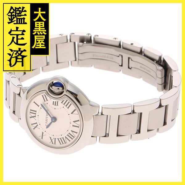 Cartier カルティエ バロンブルーSM W69010Z4 SS ベージュ レディース  