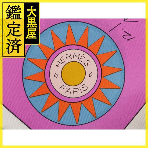 HERMES Herm〓s エルメス カレ90 Tea for Two ブラン シクラメン 【471  