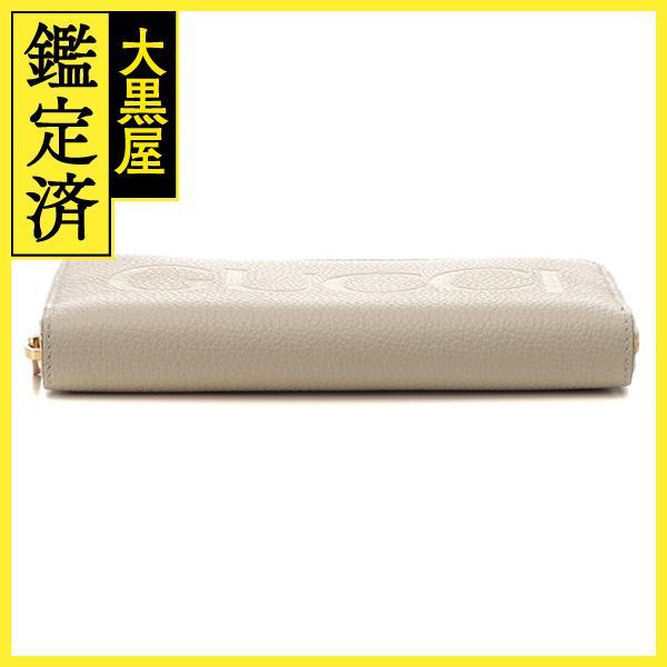 GUCCI（グッチ） ロゴ ラウンド長財布 ベージュ レザー 658691 長財布
