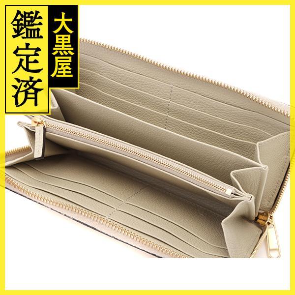 GUCCI（グッチ） ロゴ ラウンド長財布 ベージュ レザー 658691 長財布