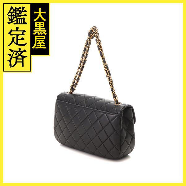 CHANEL（シャネル） マトラッセ チェーンバッグ ブラック ラムスキン