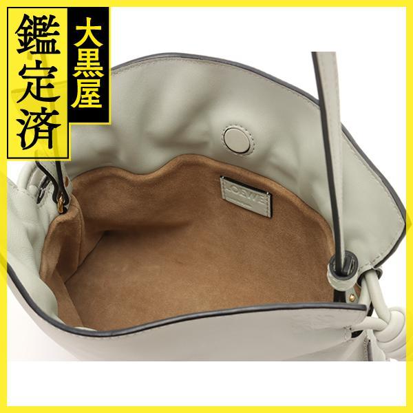LOEWE（ロエベ） フラメンコミニ パールグレー レザー ショルダー 