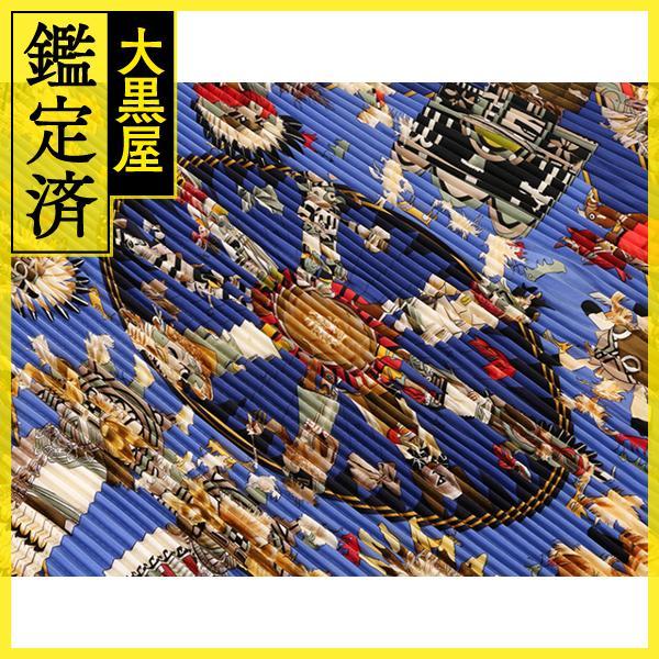 HERMES（エルメス） 小物 カレ90 プリーツカレ ブルー・マルチカラー