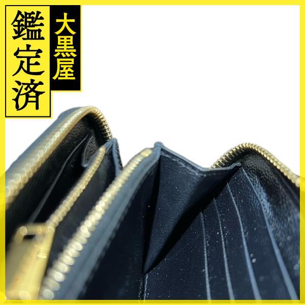 SAINT LAURENT サンローラン ラウンドファスナー長さ財布 ブラック 