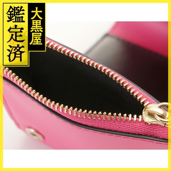 BVLGARI ブルガリ セルぺンティ 三つ折り財布 ピンク カーフ 【436 