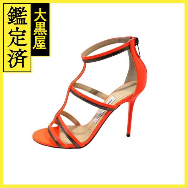 JIMMY CHOO ジミーチュウ 靴 サンダル レディース35.5 オレンジ 