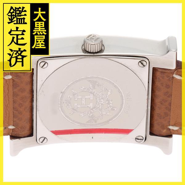 HERMES HERMES エルメス Hウォッチ HH1.210 SS/革 女性用クオーツ時計  