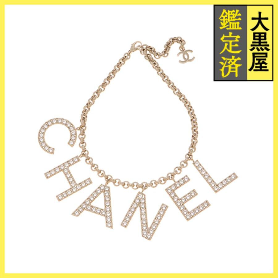 CHANEL（シャネル） ロゴネックレス メタル シャンパンゴールド GP 