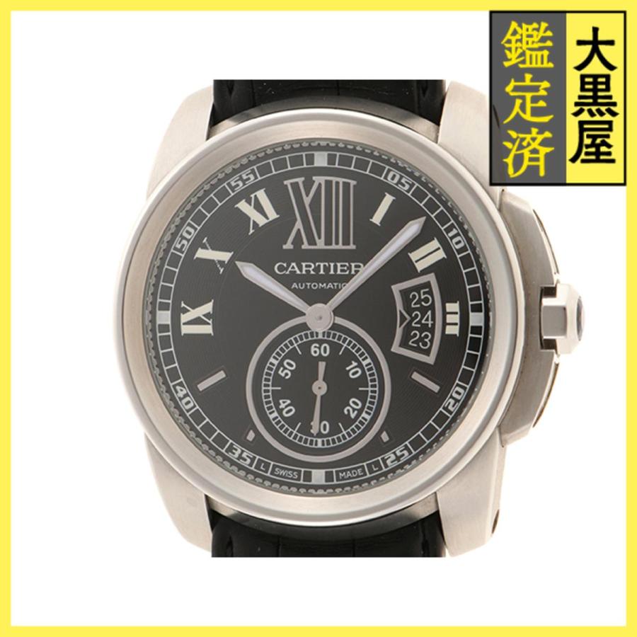 Cartier（カルティエ） カリブル ドゥ W7100014 SS/カワ ブラック 男性