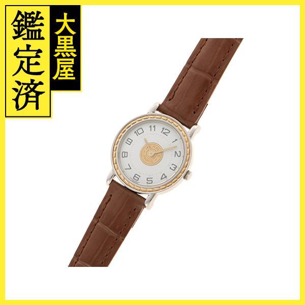 HERMES HERMES エルメス セリエウォッチ ホワイト文字盤 ステンレス  