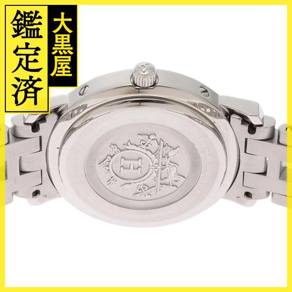HERMES エルメス レディース クオーツ クリッパー CL4.210 ホワイト 