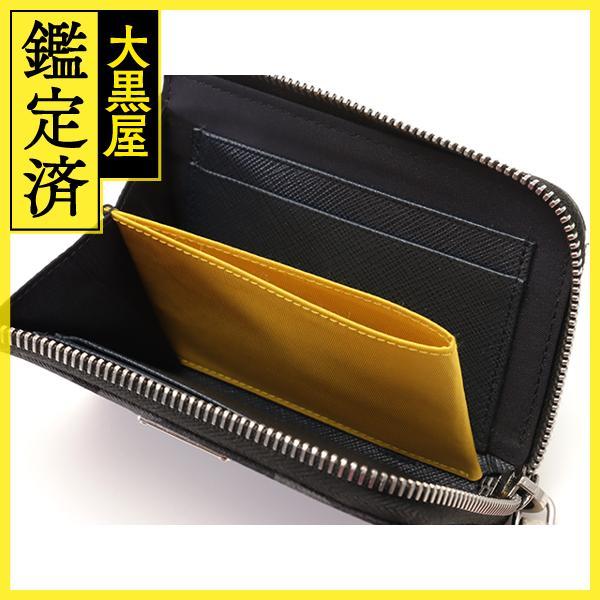 PRADA（プラダ） L字ジップコインケース グレー ブラック 