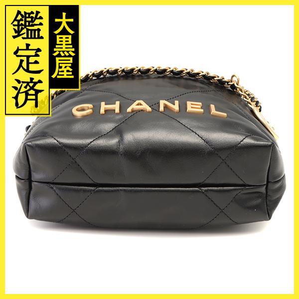 ♢美品♢CHANEL22ミニ　ブラック×ゴールド金具 CHANEL（シャネル） CHANEL22 ミニハンドバッグ ブラック ゴールド