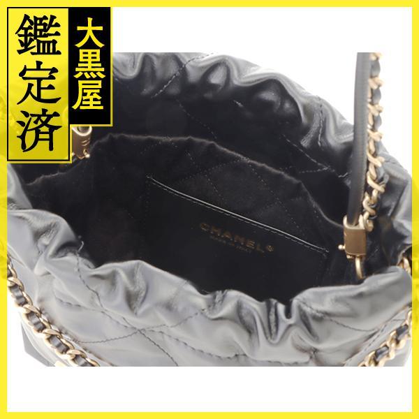 ♢美品♢CHANEL22ミニ　ブラック×ゴールド金具 未使用] シャネル シャネル22 ミニ ハンドバッグ ミニチェーン レザー